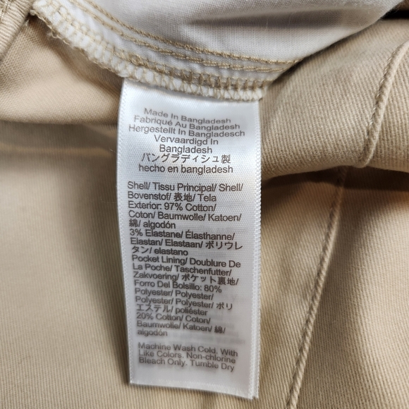 J. Crew Sailor Heritage High Waist Wide Leg Chino Pant Khaki Tan Smooth Cotton - Picture 4 of 10